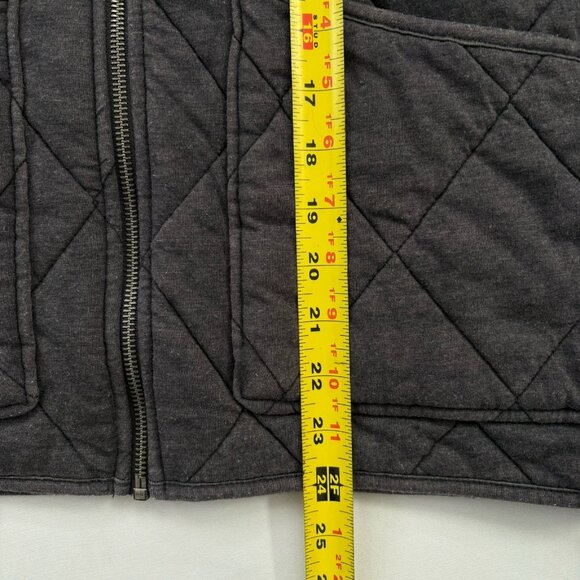 Wild Fable Women’s Small Dark Gray Quilted Long Sleeve Zip Up Hoodie Jacket - Picture 8 of 8